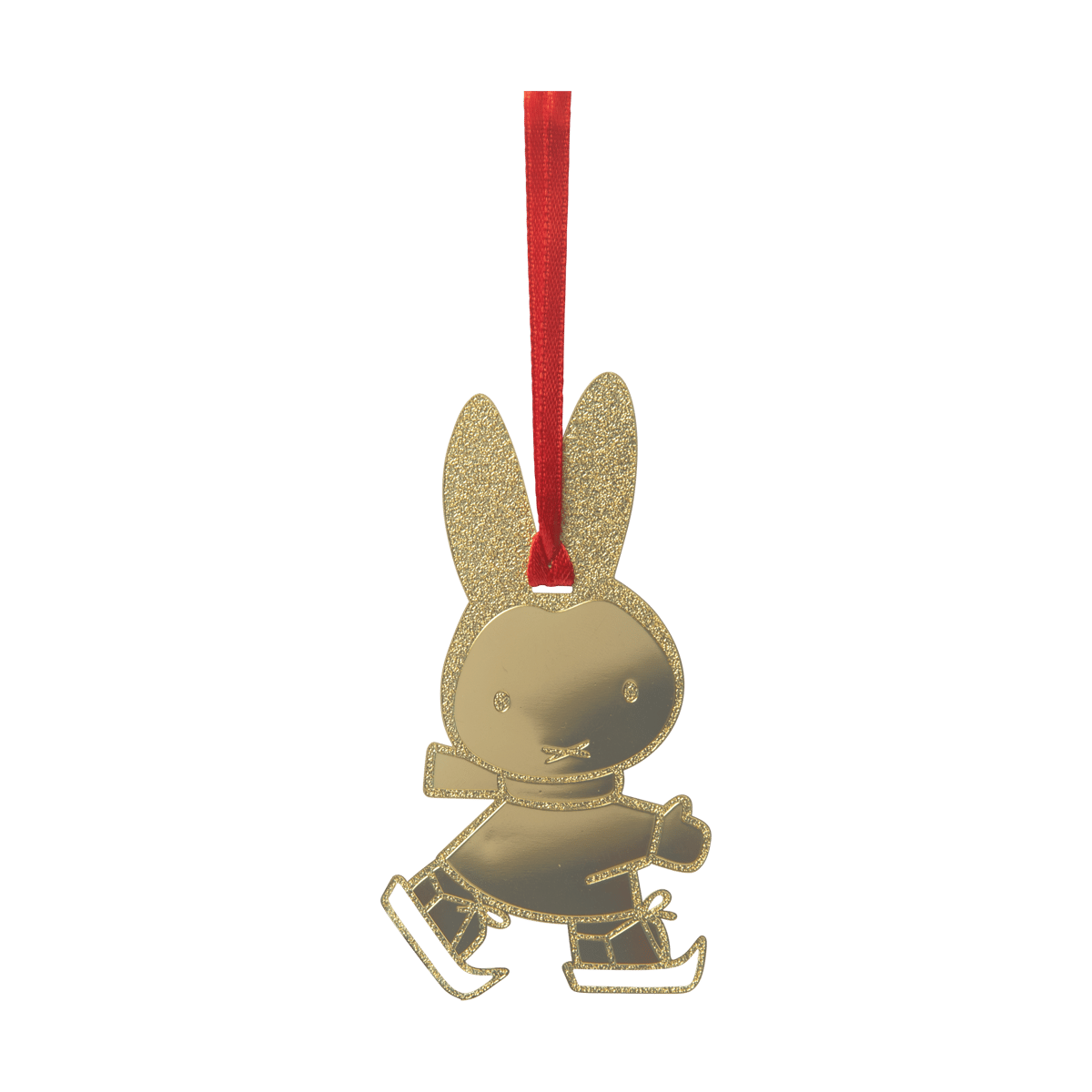 Pluto Design Miffy skating decoration hanger Gold | Scandinavian Design | Decorative accessories | Gold-coloured