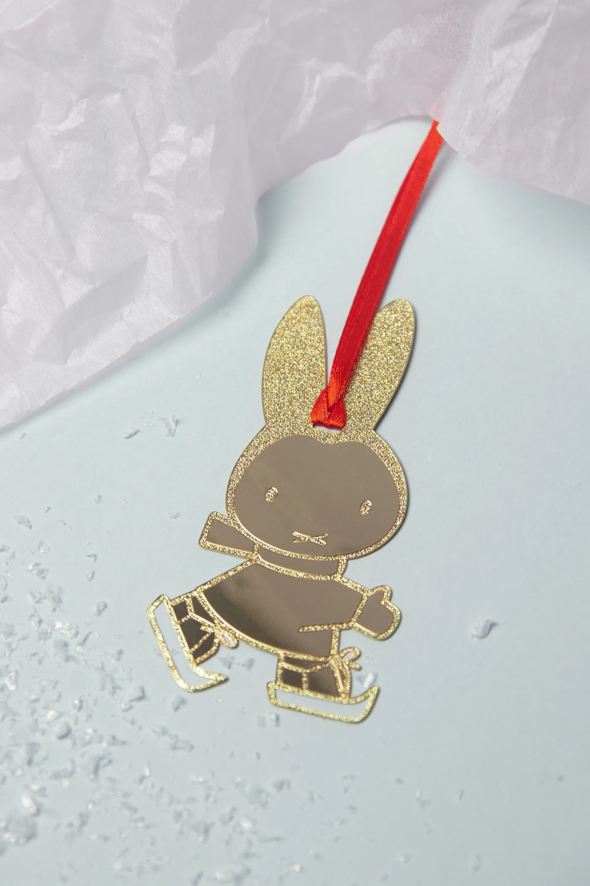 Miffy skating decoration hanger, Gold Pluto Design