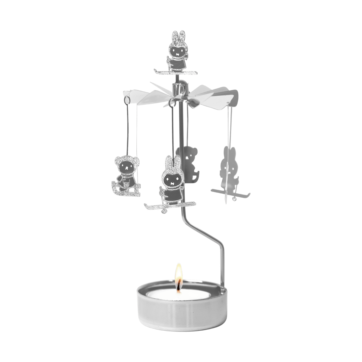 Pluto Design Miffy winter angel chime Silver | Scandinavian Design | Christmas decorations | Silver-coloured