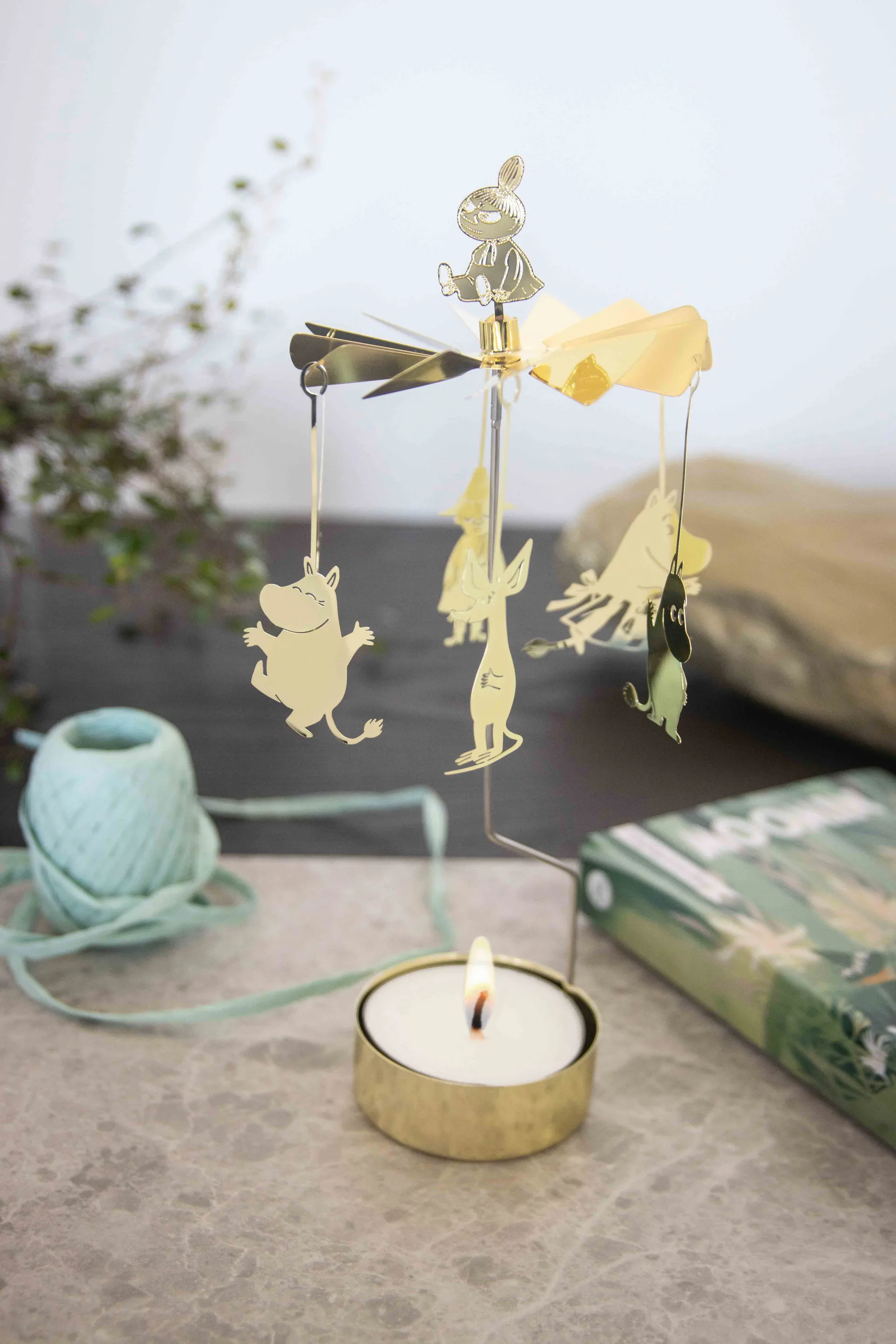 Moomin Family angel chime XL, Gold Pluto Design