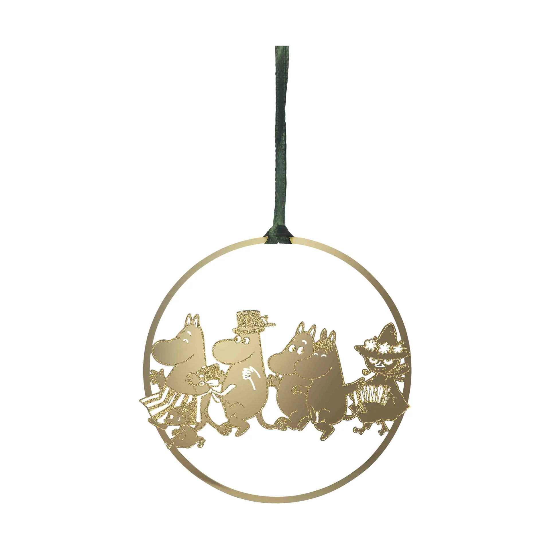Moomin family decoration hanging ornament, Gold Pluto Design