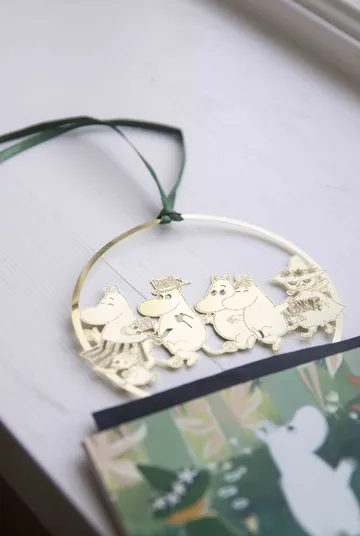 Moomin family decoration hanging ornament - Gold - Pluto Design