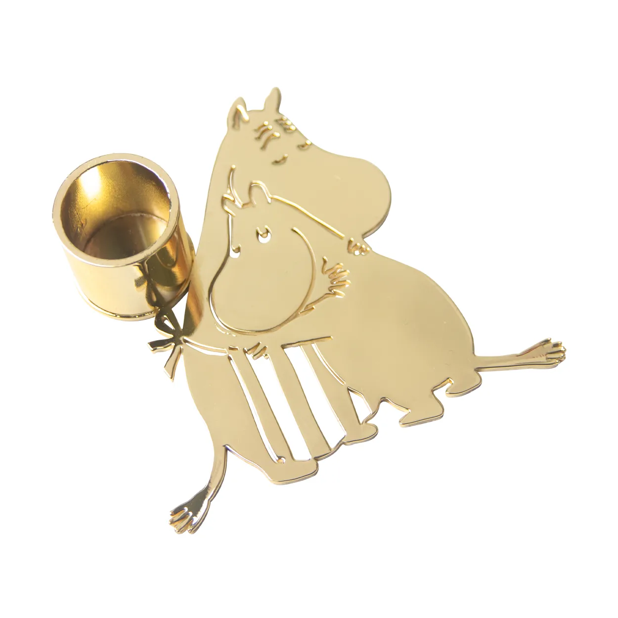 Pluto Design Moomin love candle holder Gold | Scandinavian Design | Tea light holders, lanterns & candle dishes | Gold-coloured