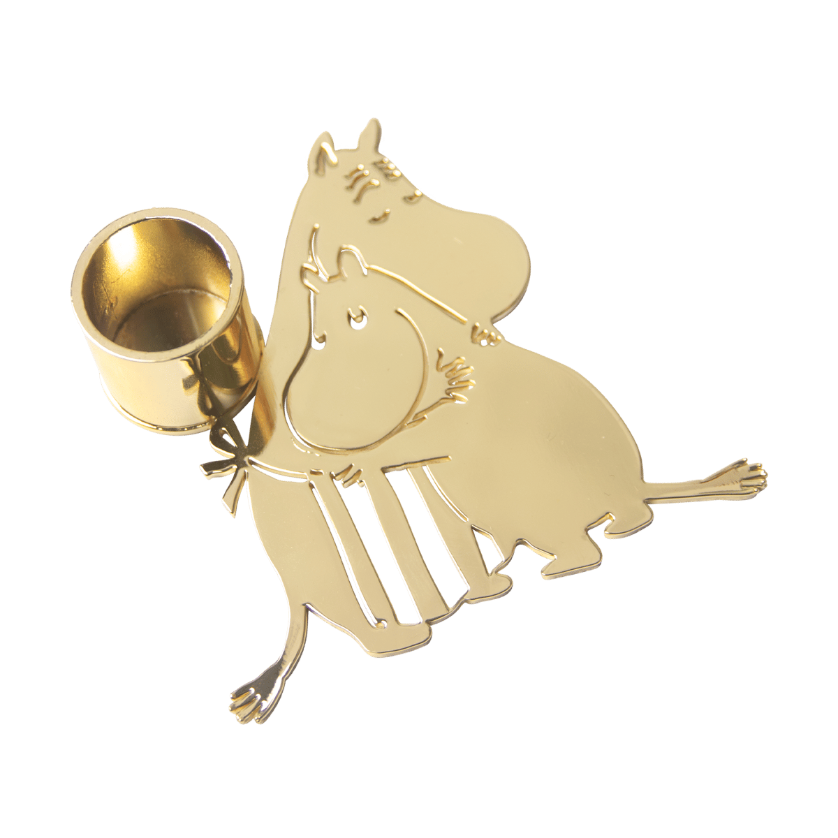 Pluto Design Moomin love candle holder Gold | Scandinavian Design | Tea light holders, lanterns & candle dishes | Gold-coloured