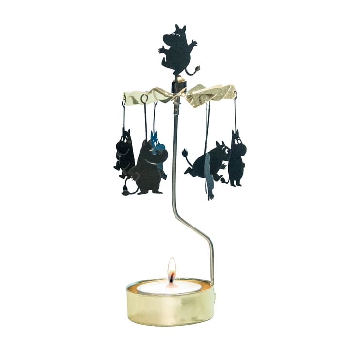 Moomin rotary candle holder gold-black - Moomintroll - Pluto Design