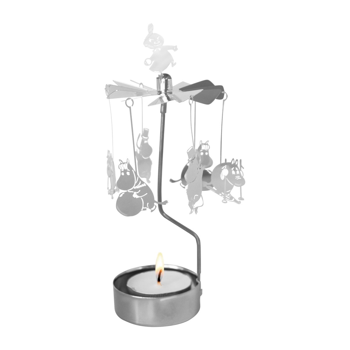 Pluto Design Moomin rotary candleholder Winter | Scandinavian Design | Christmas decorations | Silver-coloured