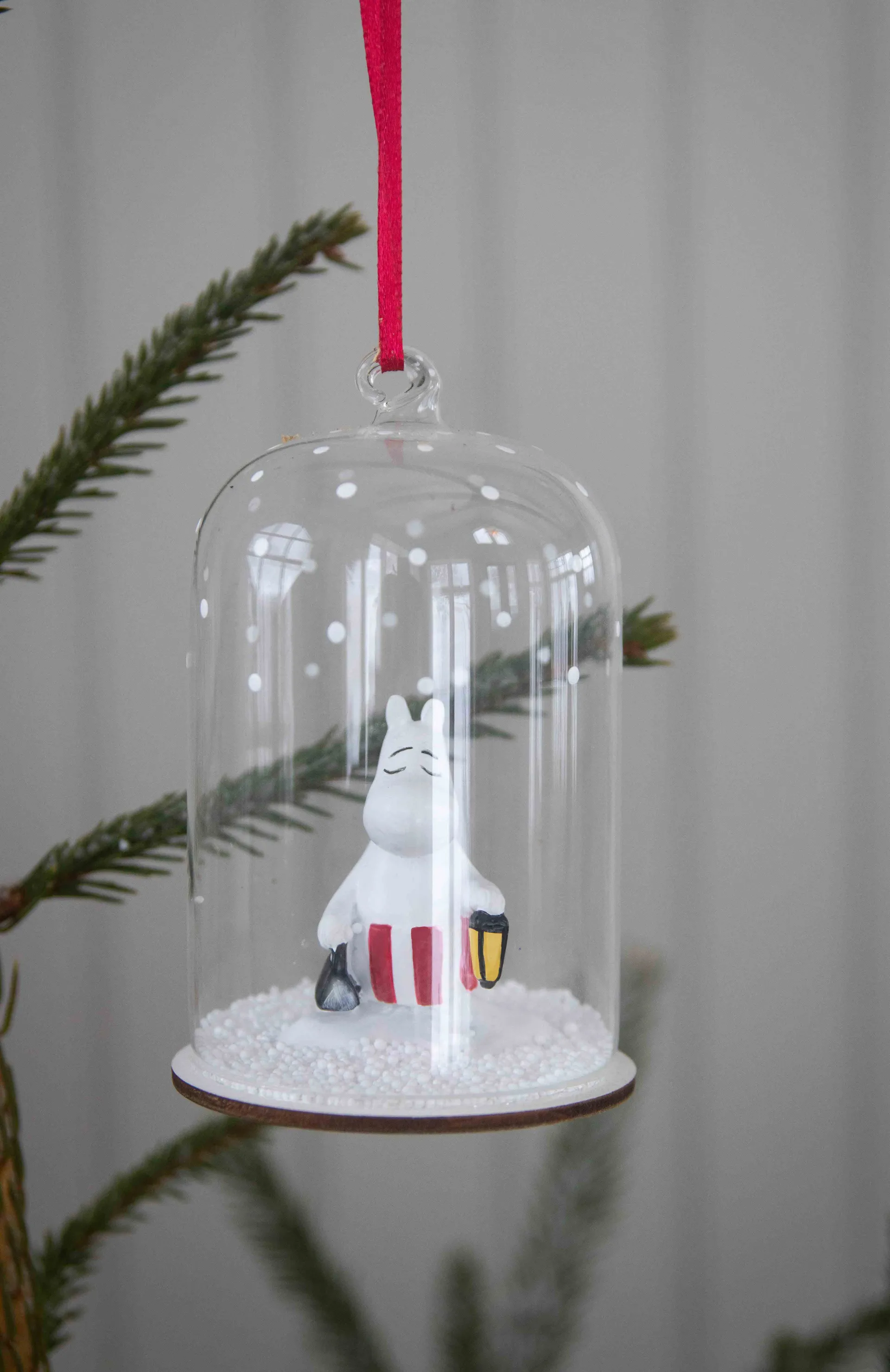 Moomin snow globe Christmas ornament, Moominmamma Pluto Design