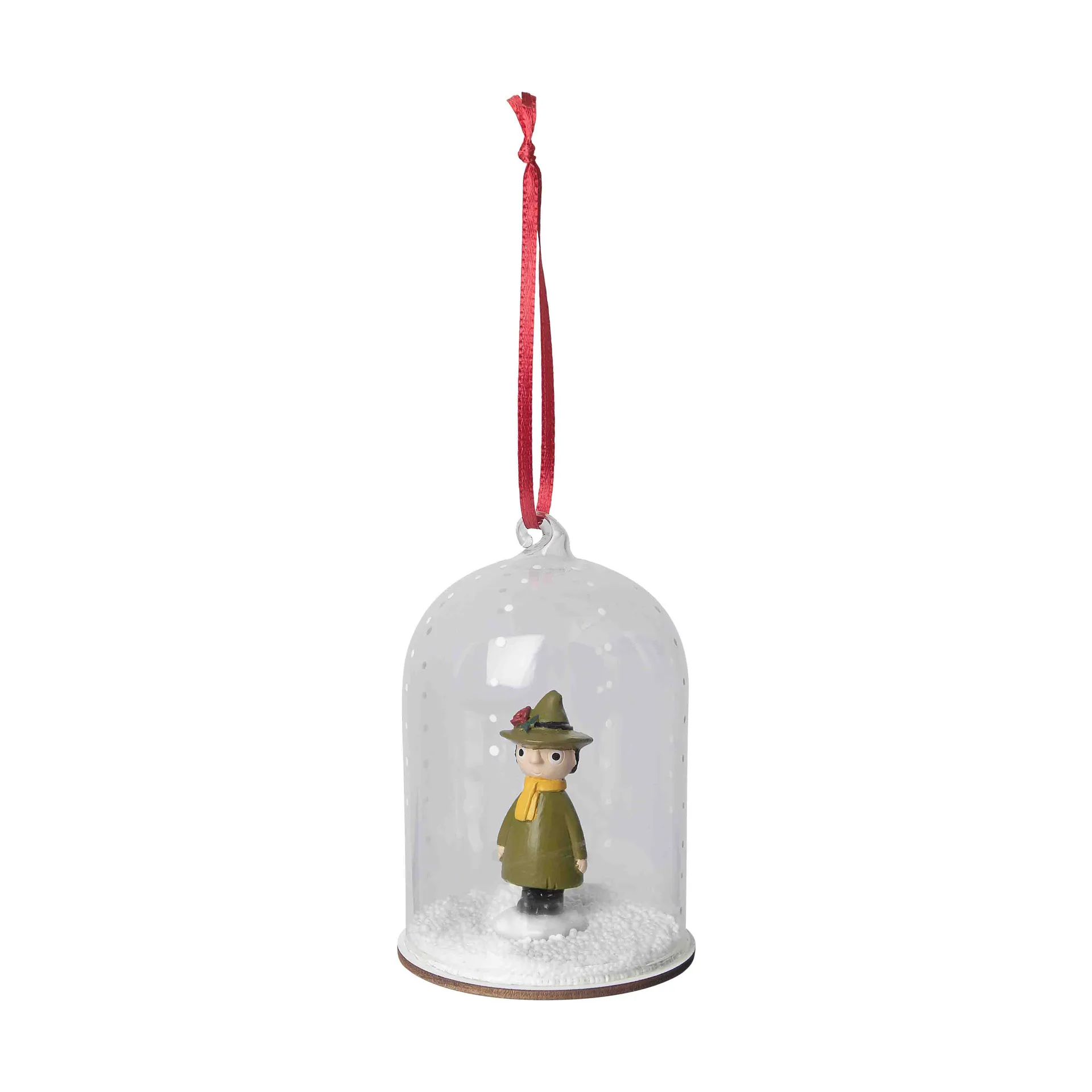 Moomin snow globe Christmas ornament, Snufkin Pluto Design