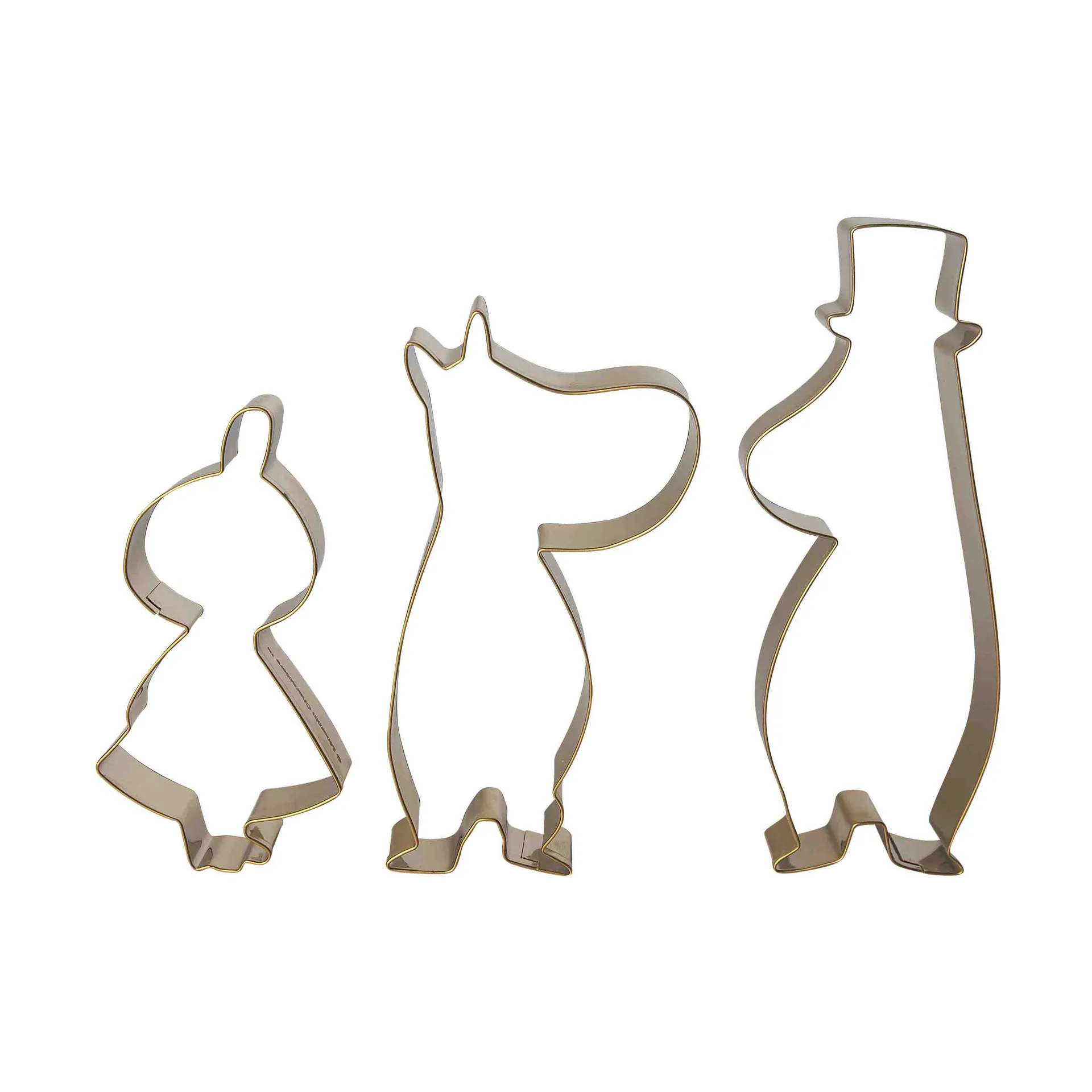 Moomin winter gingerbread cutters, set of 3, Little My Moominpappa, Moomintroll Pluto Design