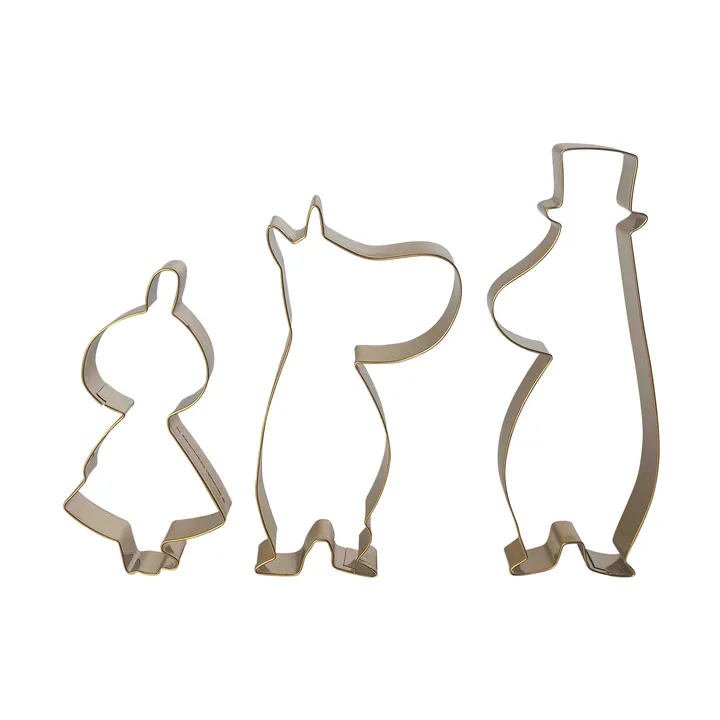 Moomin winter gingerbread cutters, set of 3 - Little My Moominpappa, Moomintroll - Pluto Design