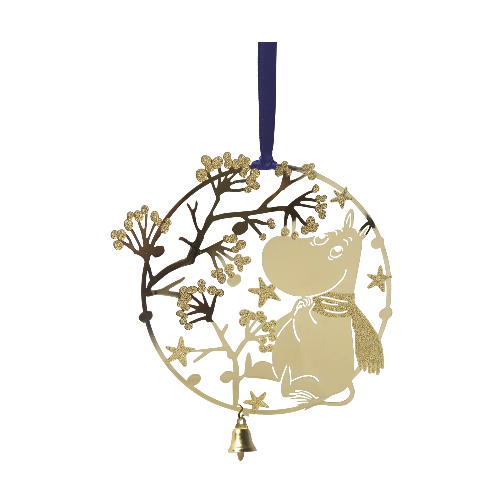 Mumin first snow Christmas ornament, Gold Pluto Design