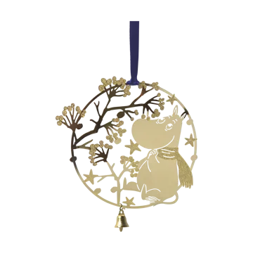 Mumin first snow Christmas ornament - Gold - Pluto Design