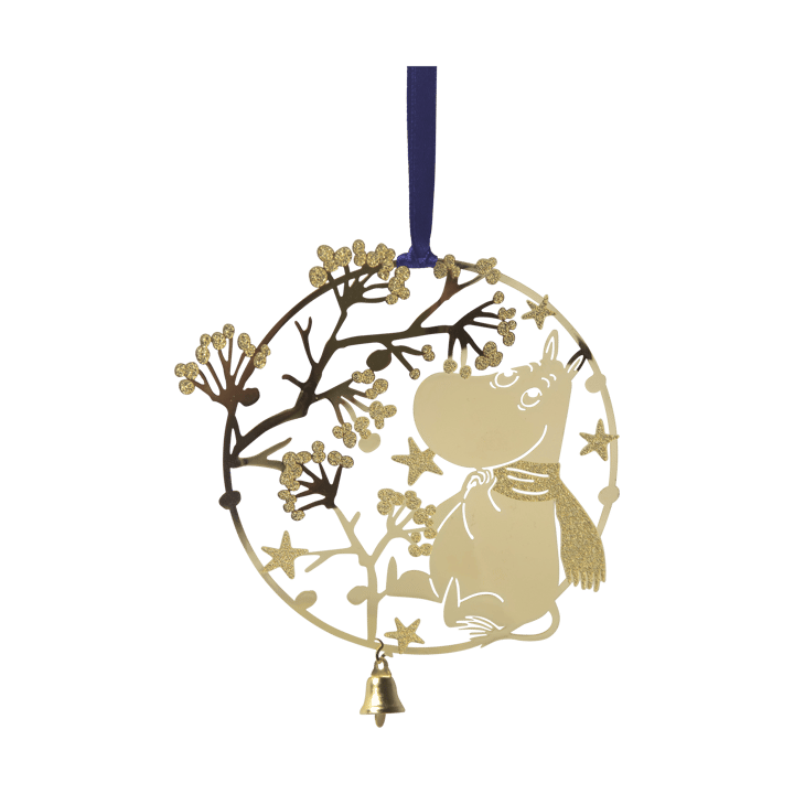 Mumin first snow Christmas ornament - Gold - Pluto Design