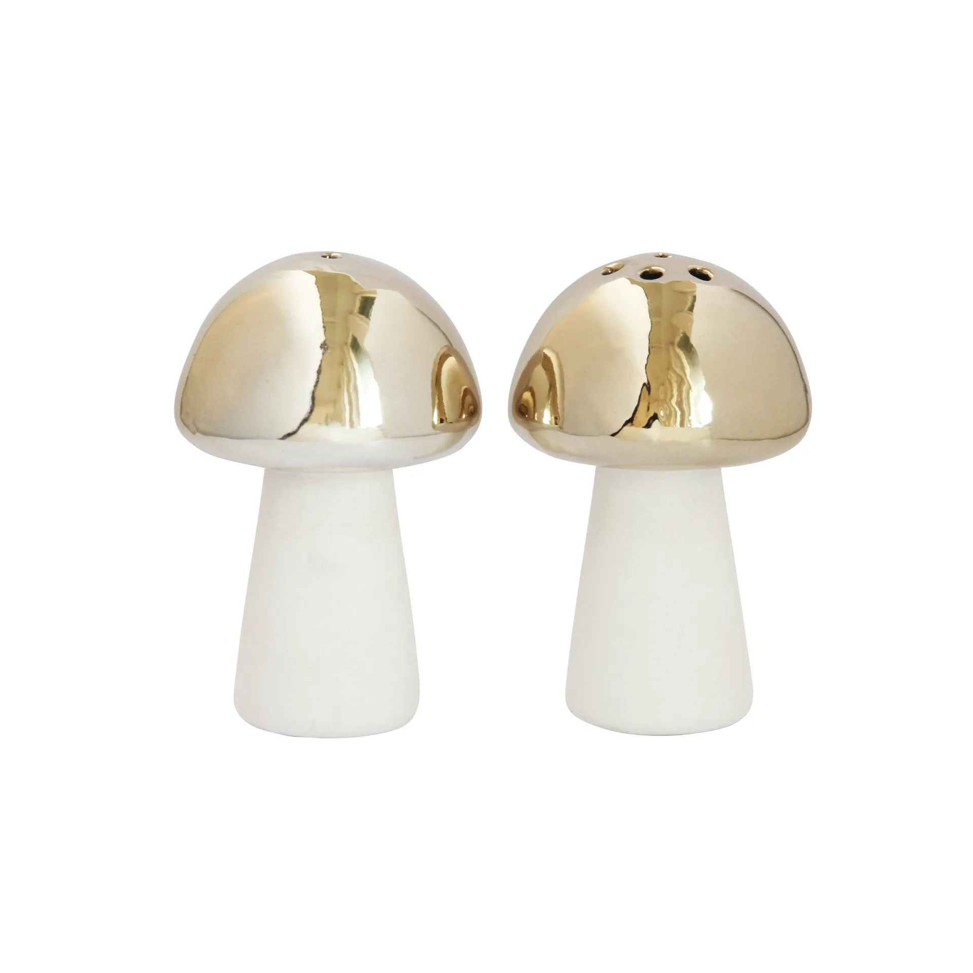 mushroom salt-and pepper shaker, Gold Pluto Design