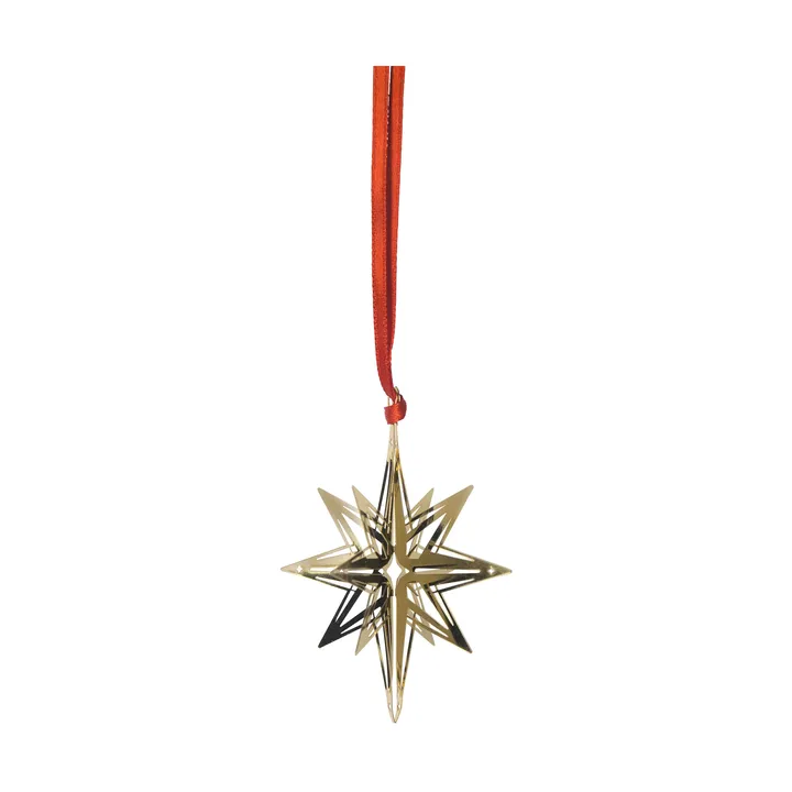 Northern star 3D Christmas hanging ornament - Gold - Pluto Design