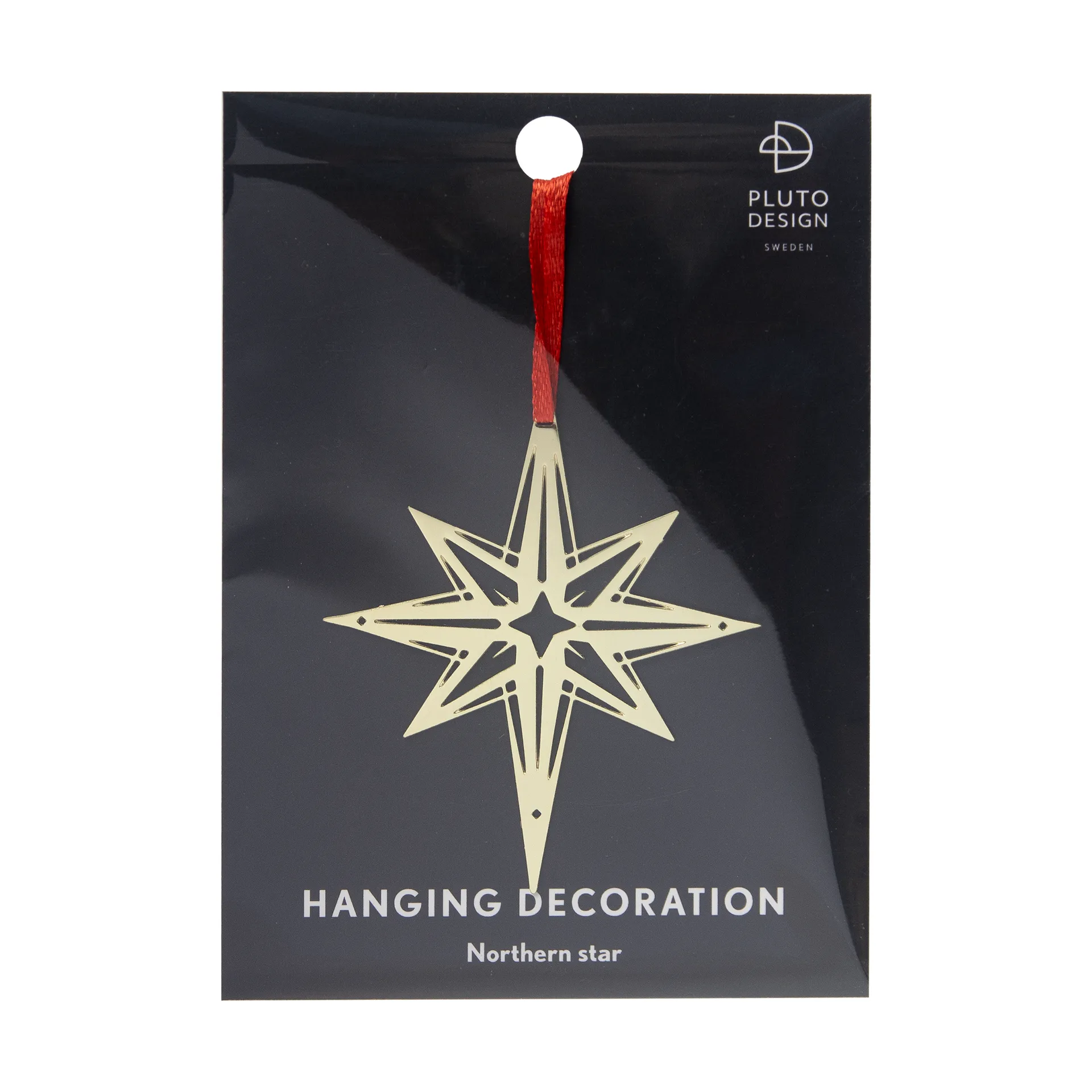 Northern star Christmas pendant, Gold Pluto Design