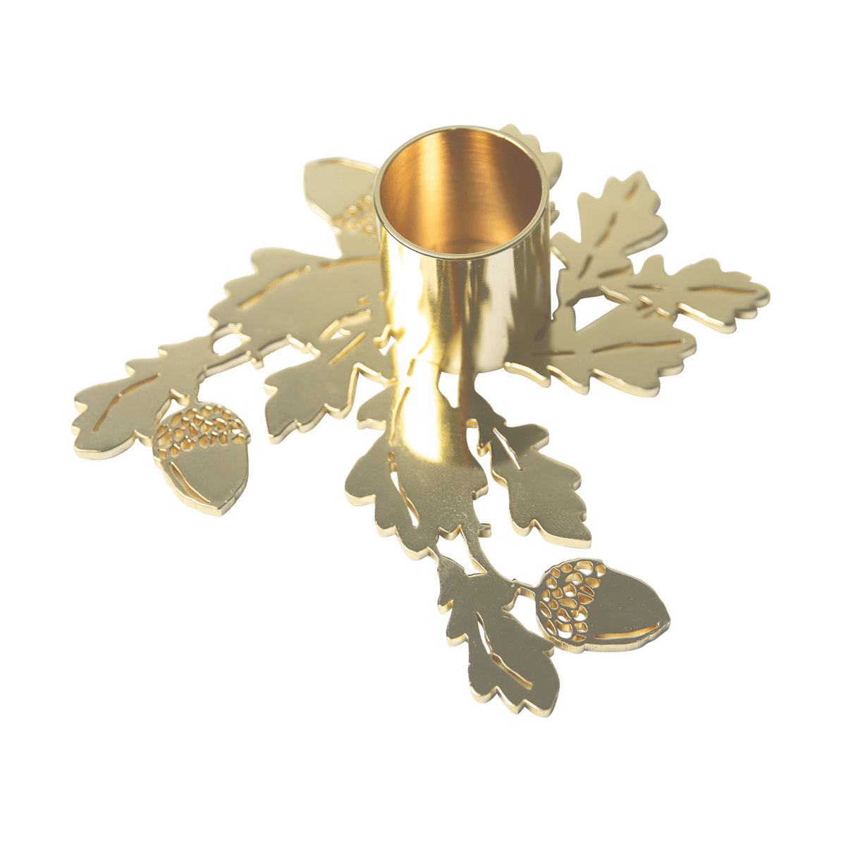 Pluto Design Oak candle holder Gold | Scandinavian Design | Tea light holders, lanterns & candle dishes | Gold-coloured