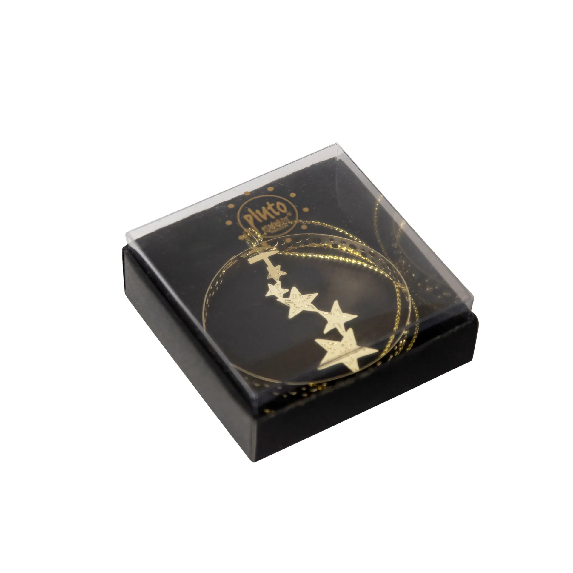 Pluto Christmas decoration in metal, Hanging night sky Gold coloured Pluto Design