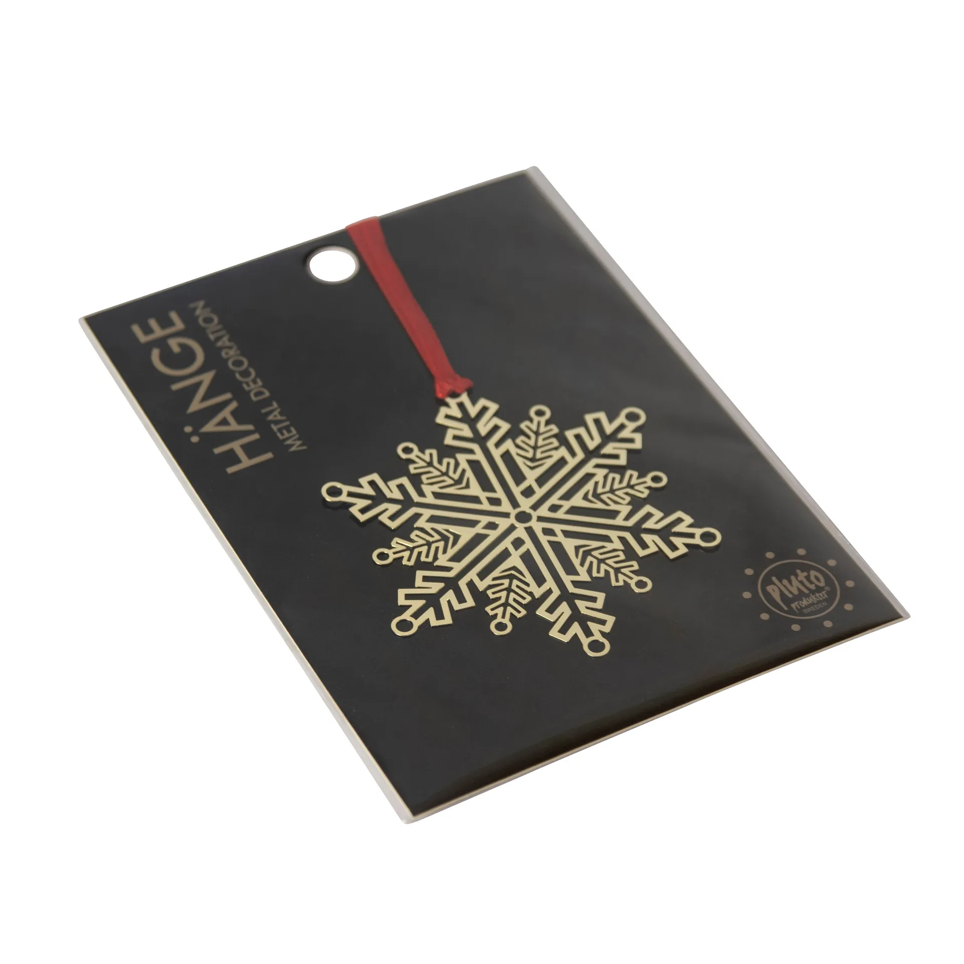 Pluto Christmas decoration in metal, Snow star Gold coloured Pluto Design