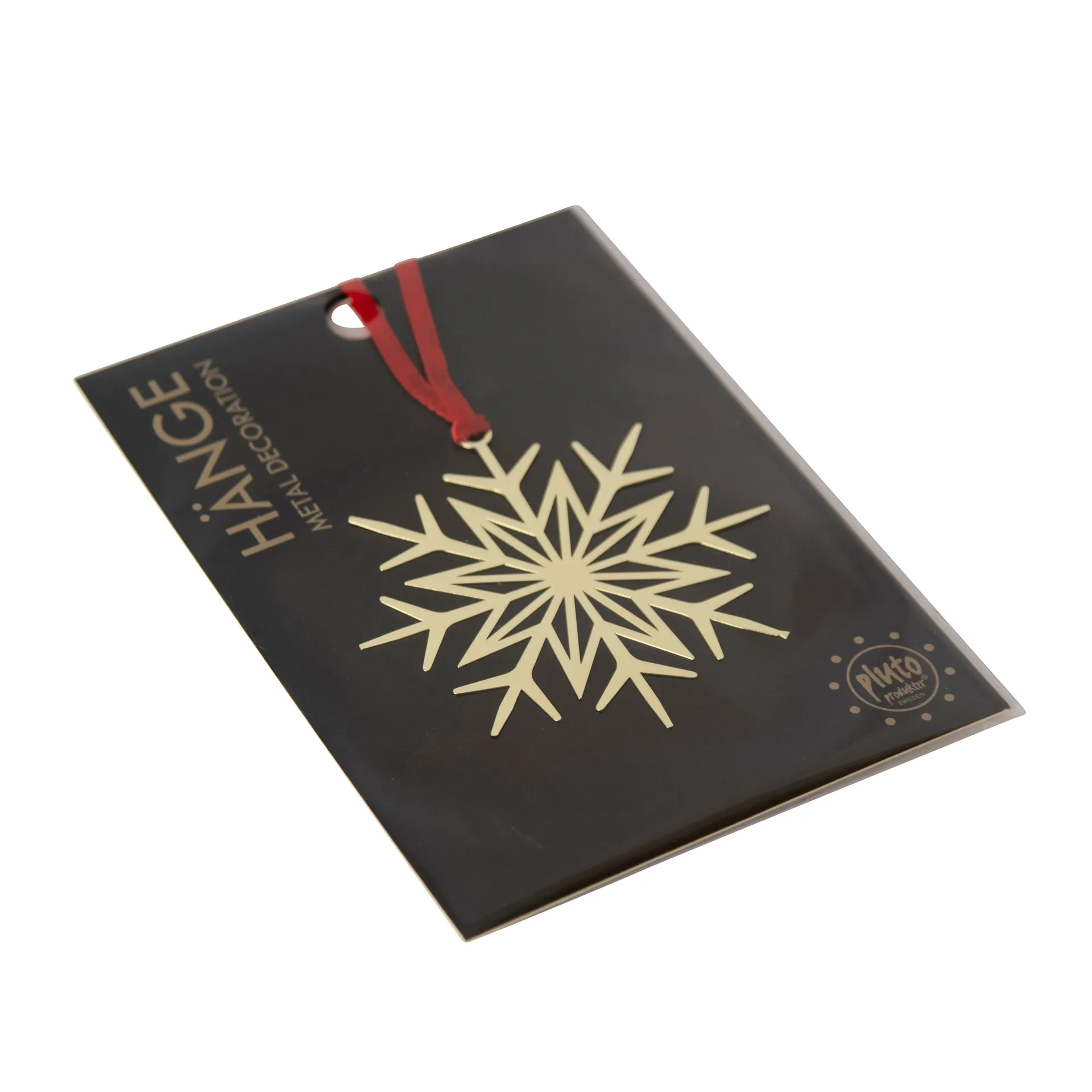 Pluto Christmas decoration in metal, Star Gold coloured Pluto Design