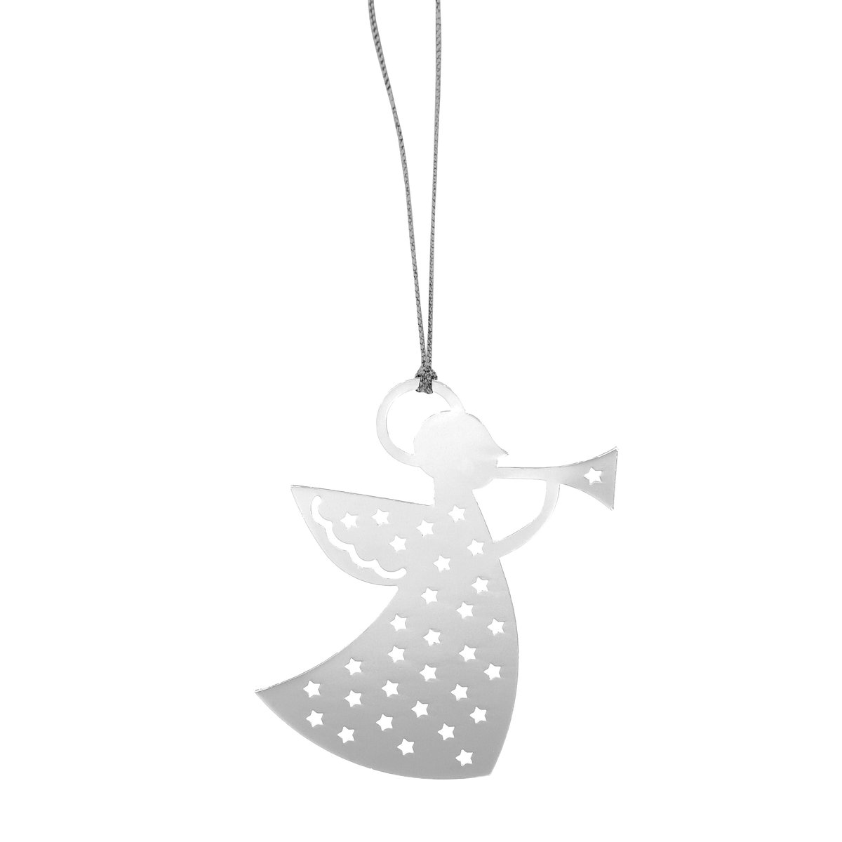 Pluto Design Pluto Christmas decoration in metal trumpet angel, silver-coloured