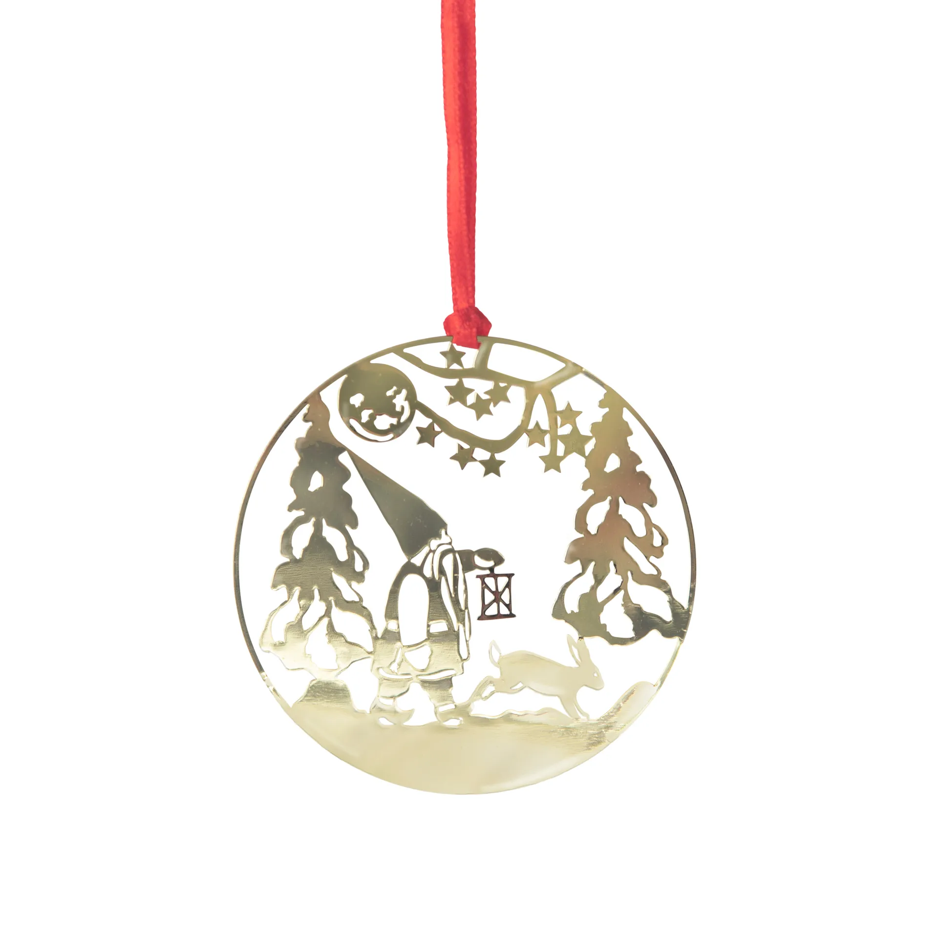 Pluto Christmas decoration in metal, Winterland Gold coloured Pluto Design