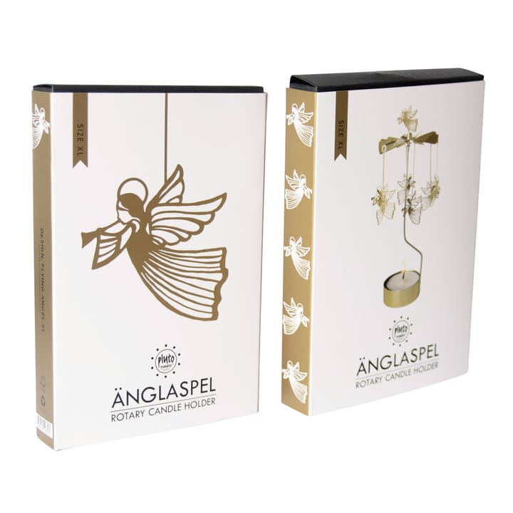 Rotary candle holder Änglaspel XL gold - Angels - Pluto Design