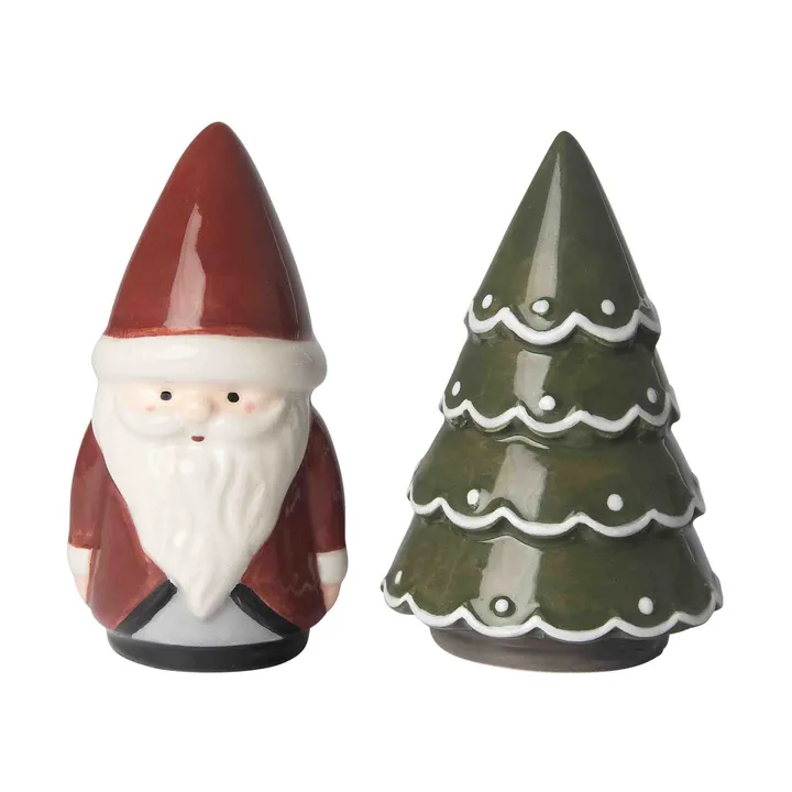 Santa salt & pepper shakers - Santa, spruce - Pluto Design