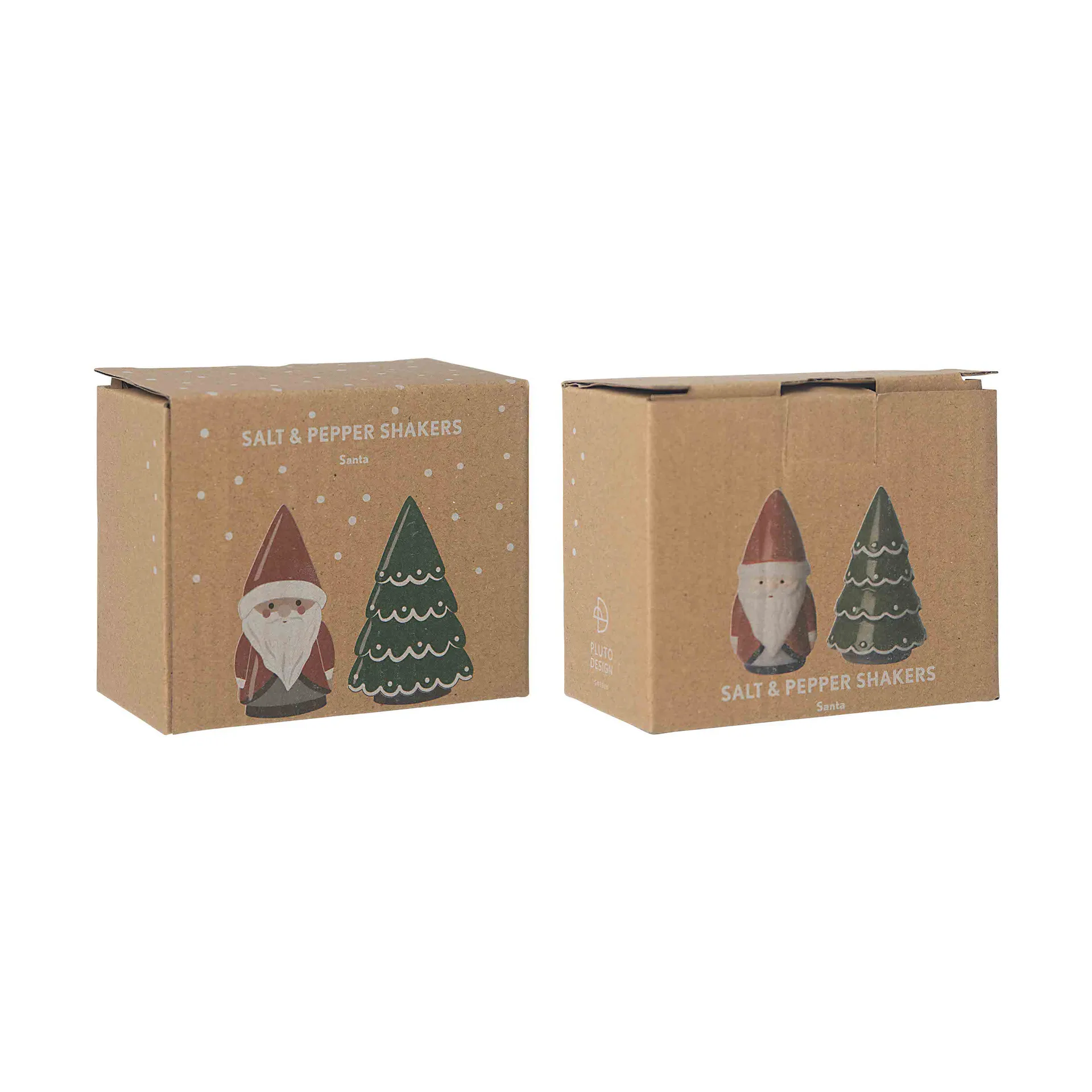 Santa salt & pepper shakers, Santa, spruce Pluto Design