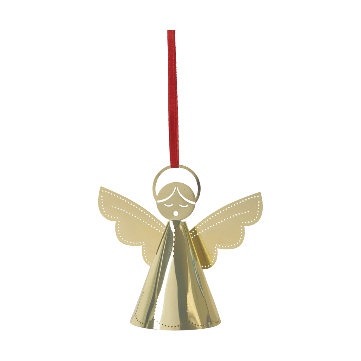 Singing angel Christmas tree bauble, Gold Pluto Design