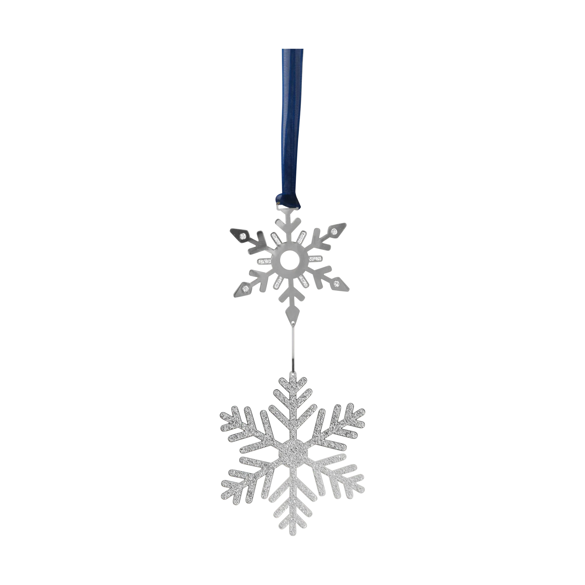 Snow Christmas ornament, Silver Pluto Design