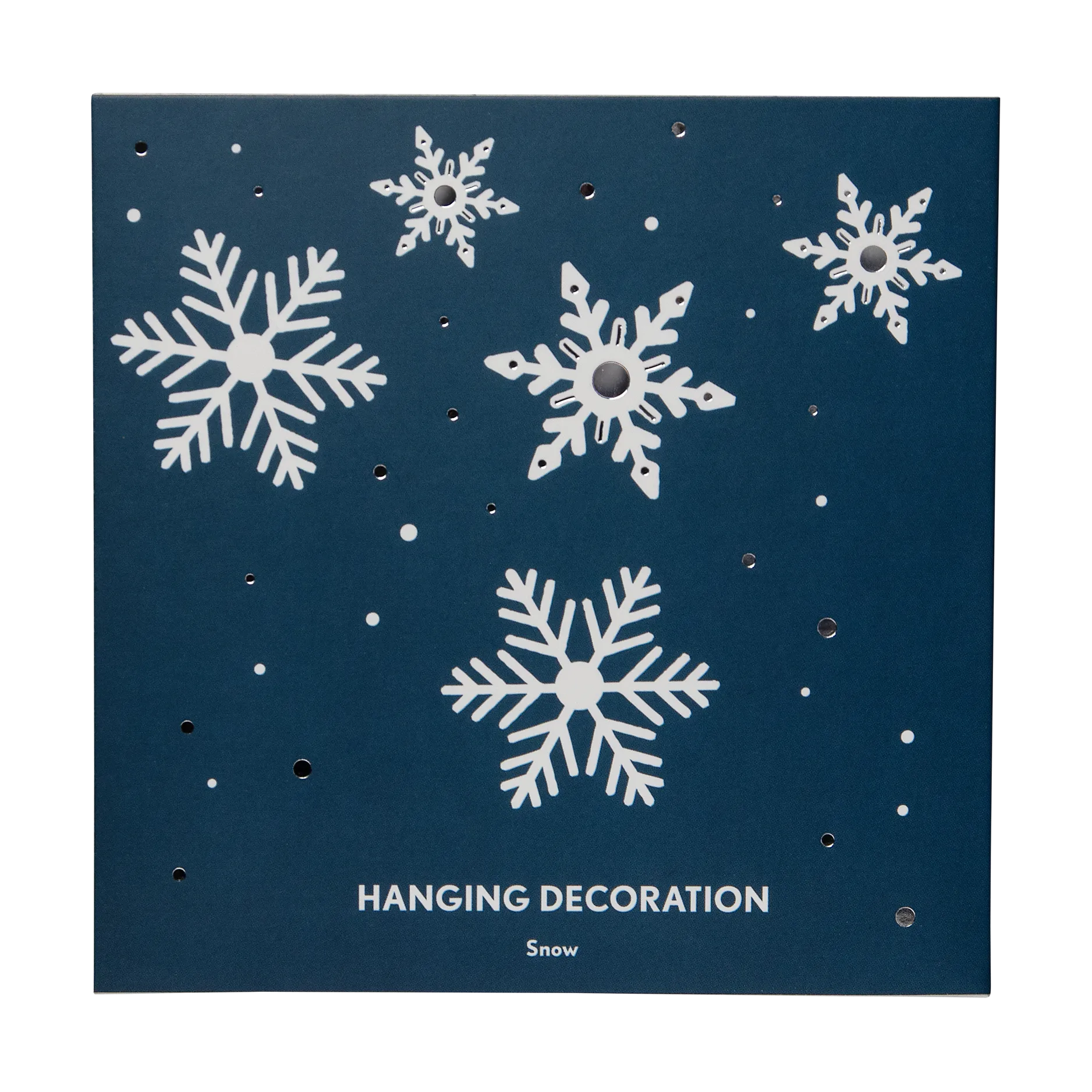 Snow Christmas ornament, Silver Pluto Design