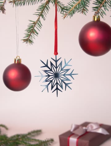 Snow star hanging decoration - Silver - Pluto Design