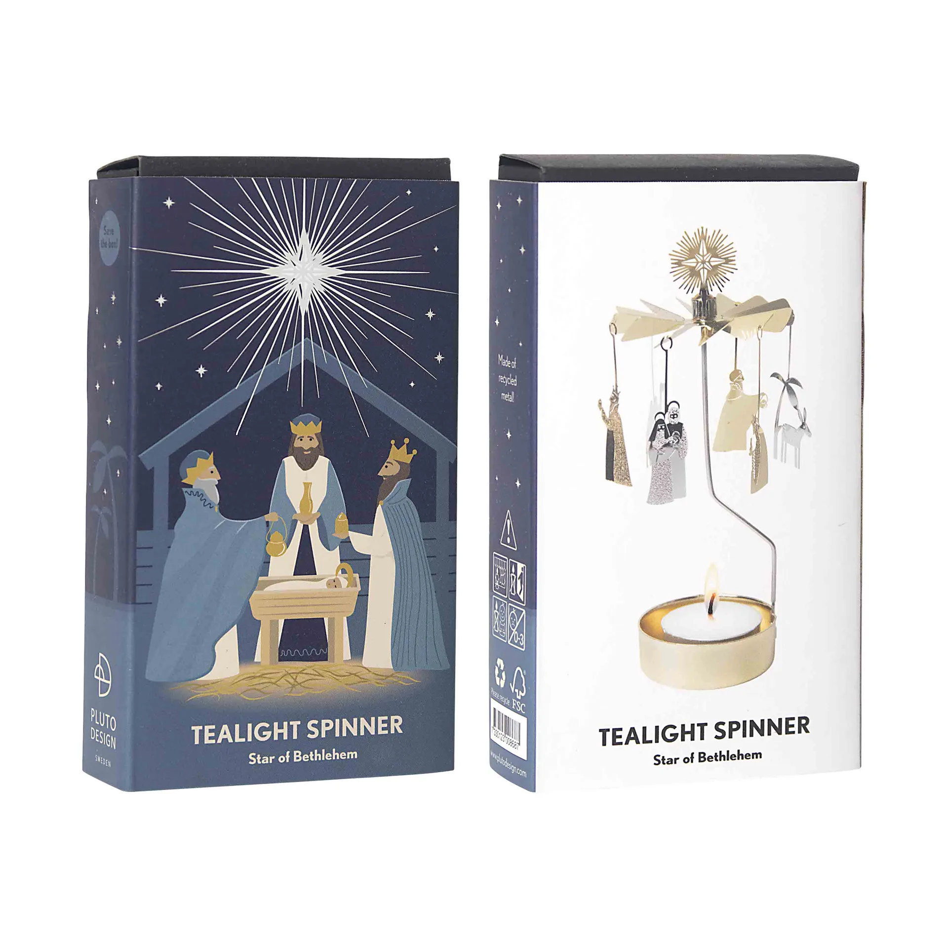 Star of Bethlehem angel chime, Gold Pluto Design