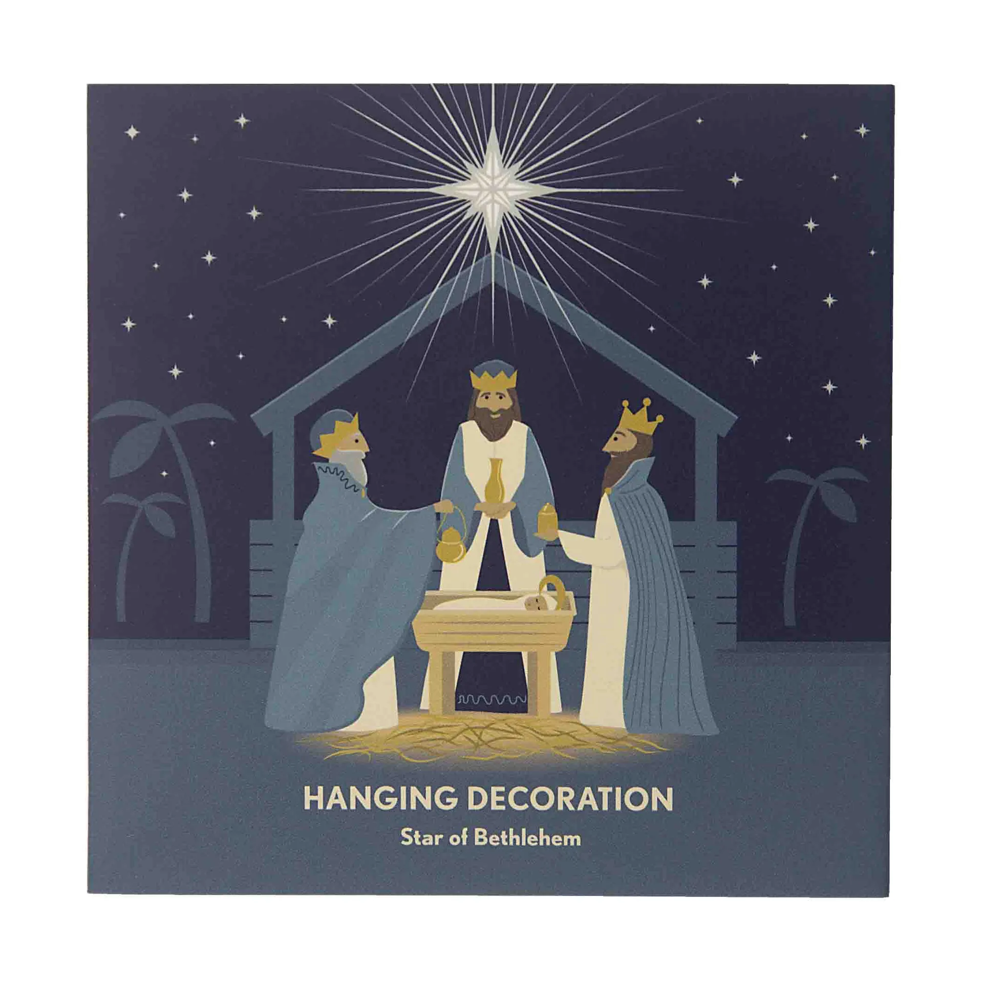 Star of Bethlehem hanging decoration, Gold Pluto Design