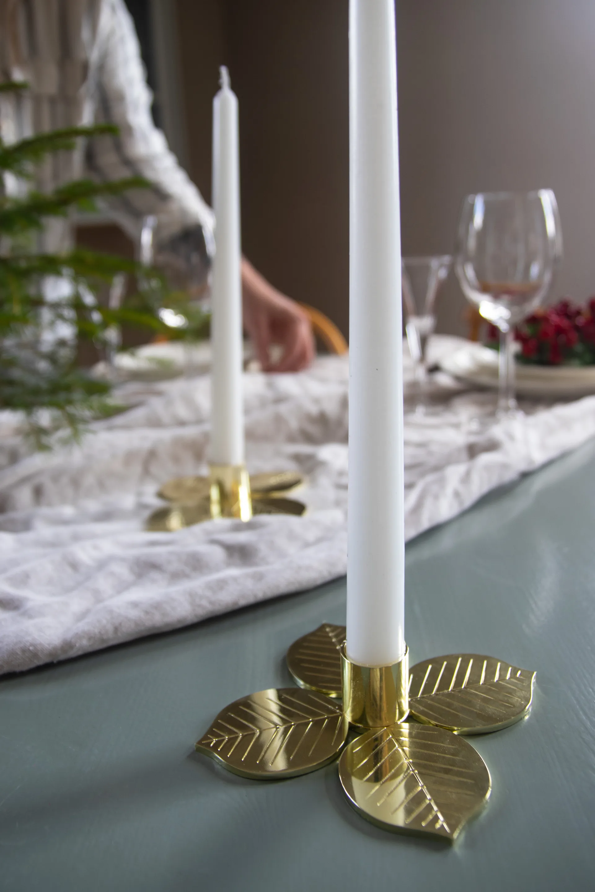 Stig L Berså candle holder, Gold Pluto Design
