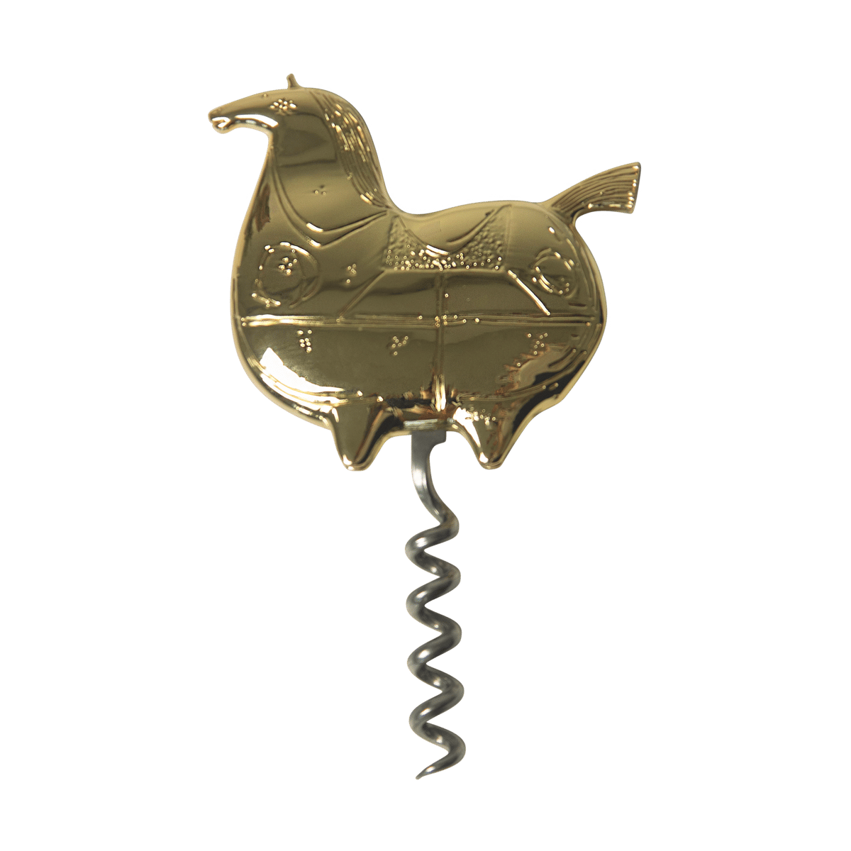 Pluto Design Stig L Springare corkscrew Gold | Scandinavian Design | Gold-coloured