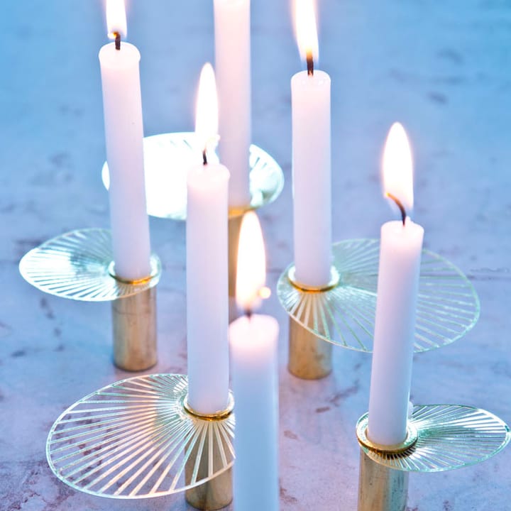 Sun candle small 2-pack, Gold Pluto Design
