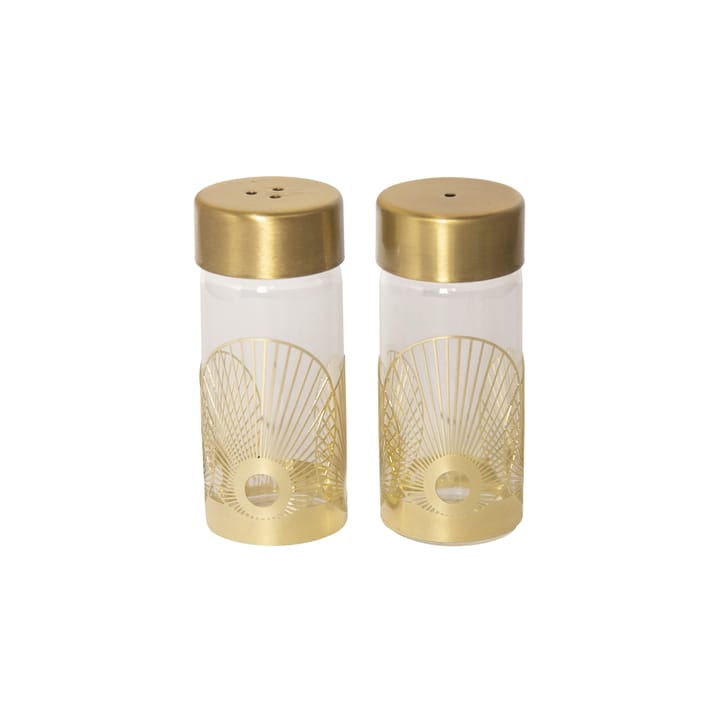 Sun salt- and pepper mill - Gold-glass - Pluto Design