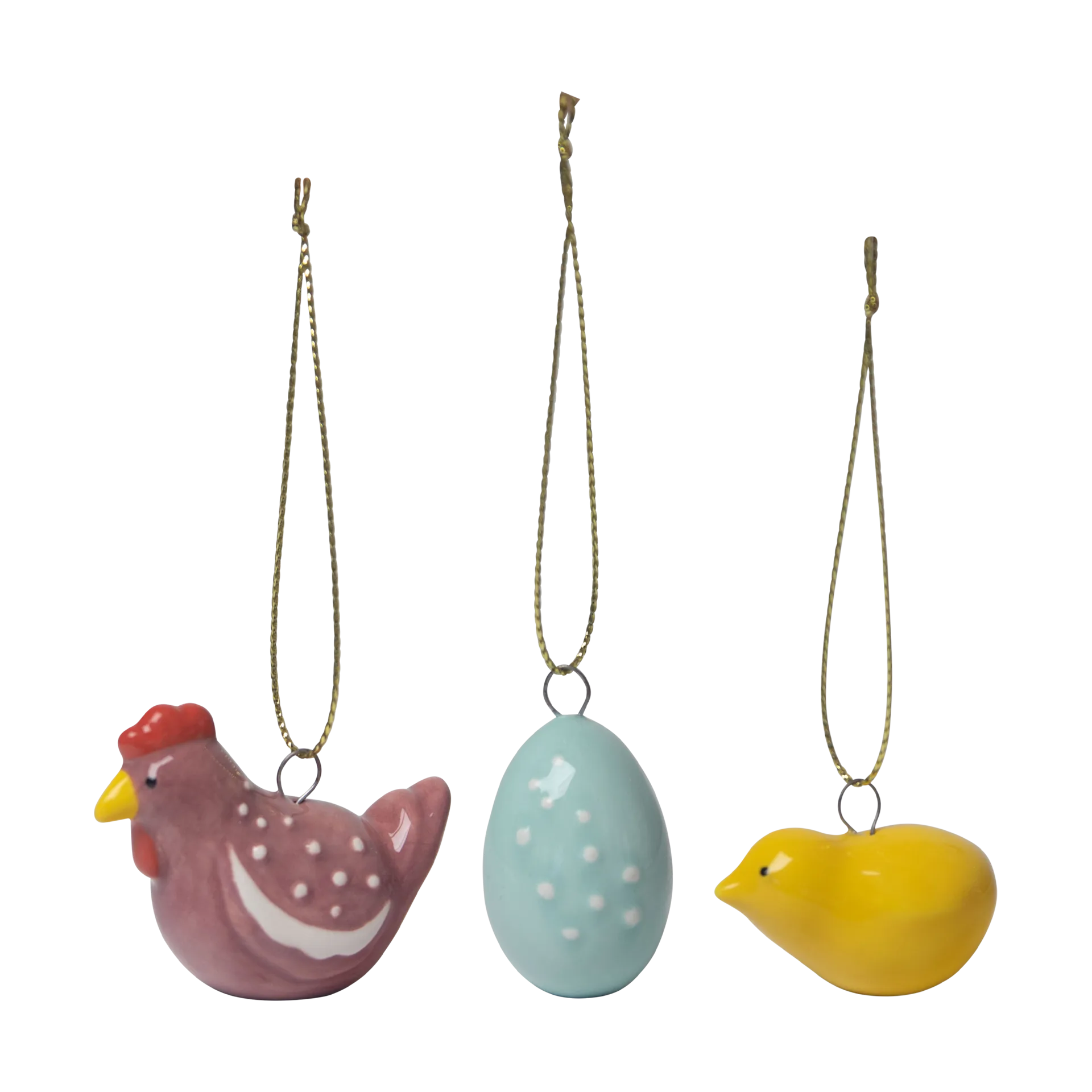 The Henhouse Easter decorations 3 pieces, Multi Pluto Design