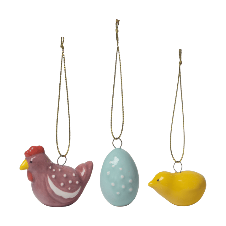 The Henhouse Easter decorations 3 pieces - Multi - Pluto Design