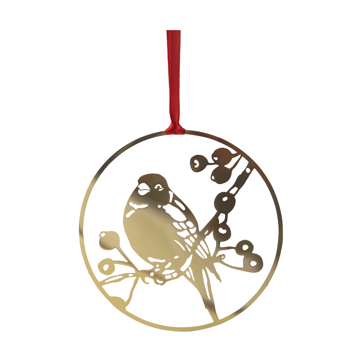 Pluto Design Winter Bird L Christmas ornament Gold | Scandinavian Design | Decorative accessories | Gold-coloured