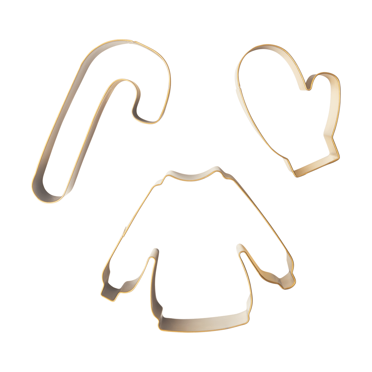 Pluto Design Winter gingerbread cutter 3 pieces Gold