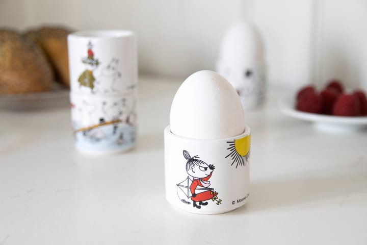Moomin colour egg cup 4 pieces - White with motif - Pluto Produkter