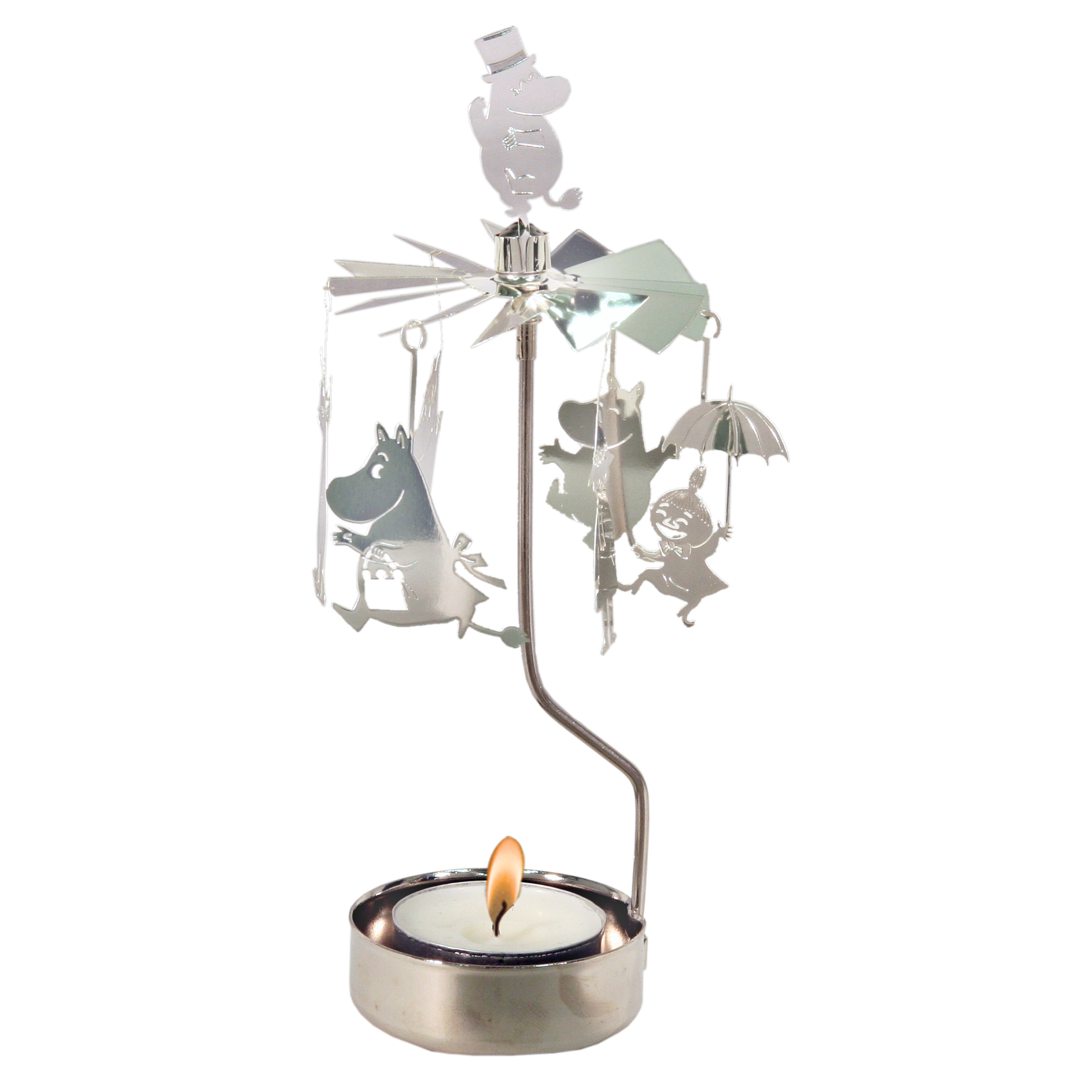 Pluto Produkter Moomin Family in Gold Rotary Candle Holder Tealight Holder 