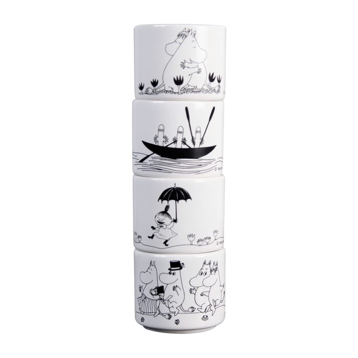 Mumin egg cup 4 pieces - White - Pluto Produkter