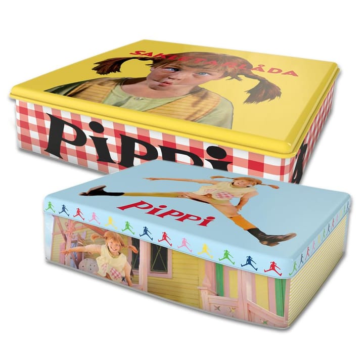 Pippi metal box 2-pack - multi - Pluto Produkter