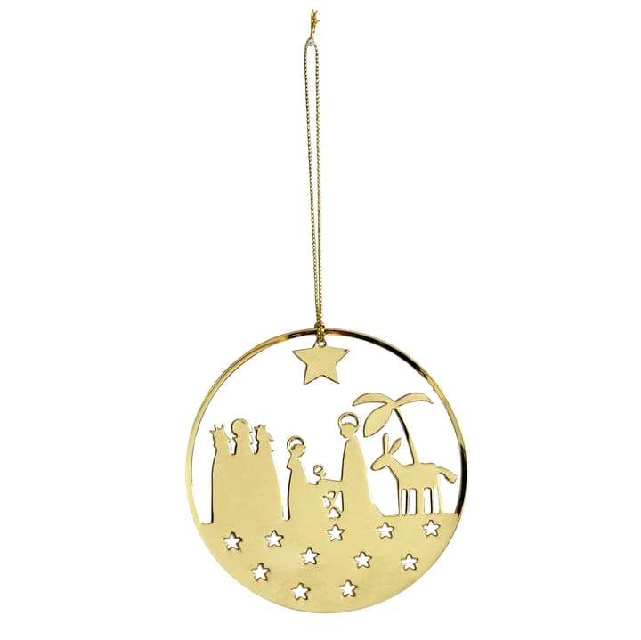 PlutoChristmas decoration in metal - crib, gold-coloured - Pluto Produkter