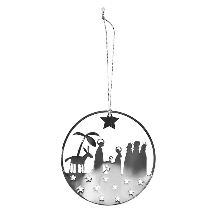 PlutoChristmas decoration in metal - crib, silver-coloured - Pluto Produkter