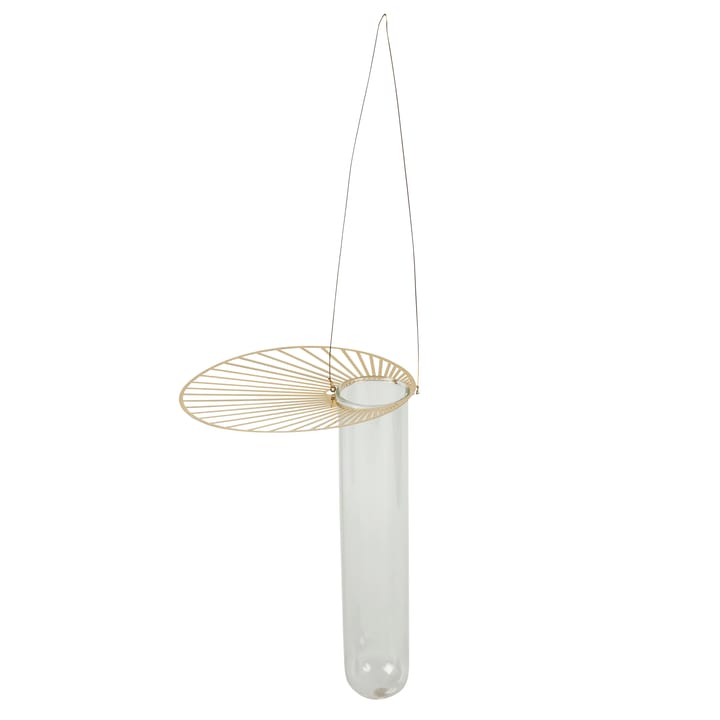 Sun hanging vase 15 cm - clear-gold - Pluto Produkter